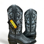 Women Boot Black Leather Ca Orchid