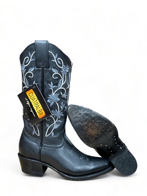 Women Boot Black Leather Ca Orchid