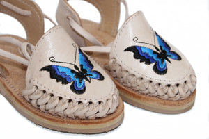 Mexican Leather Sandal K Butterfly